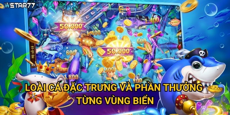 Bắn Cá Thế Giới tại Wstar77 khám phá những vùng biển nào? 3 Loài cá đặc trưng và phần thưởng từng vùng biển?